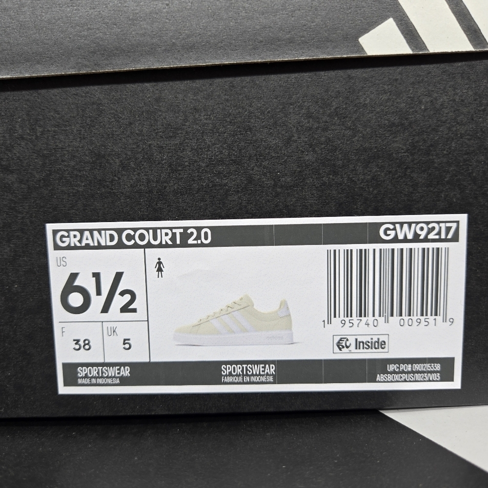 New adidas Grand Court 2.0 Alumina Cloud White Women's Shoes Size 6.5 - Picture 8 of 8